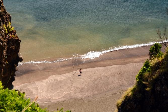 Am nicht gerade appetitlich klingenden Strand der fetten Lende ist man meist angenehm alleine (Foto: Michael Bussmann und Gabriele Tröger)