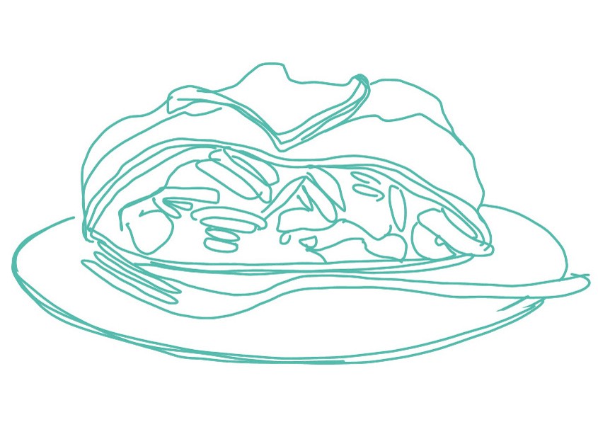 Leckerer Apfelstrudel. Illustration: Mirja Schellbach