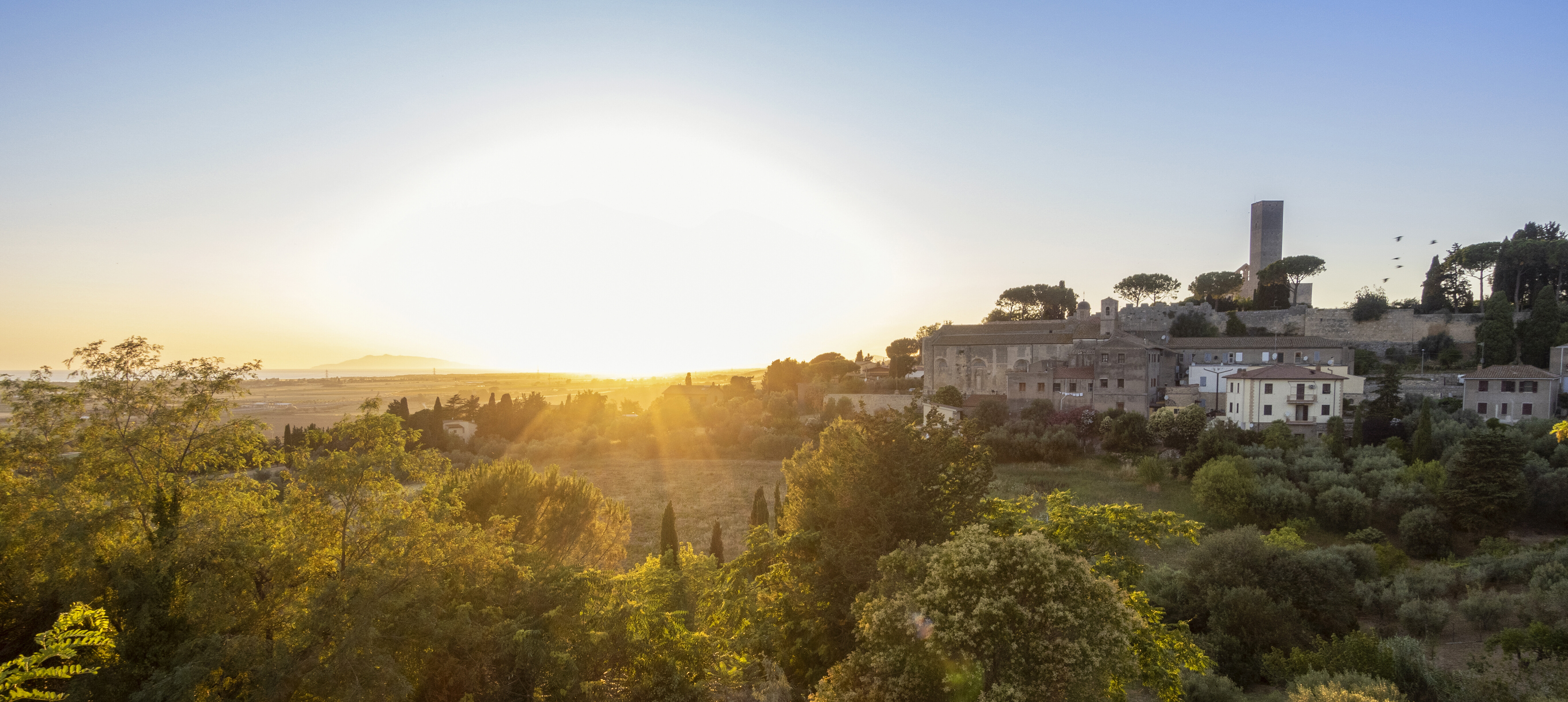 Sonnenuntergang hinter Tarquinia