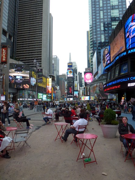 Ausruhen, durchatmen &ndash; am Times Square