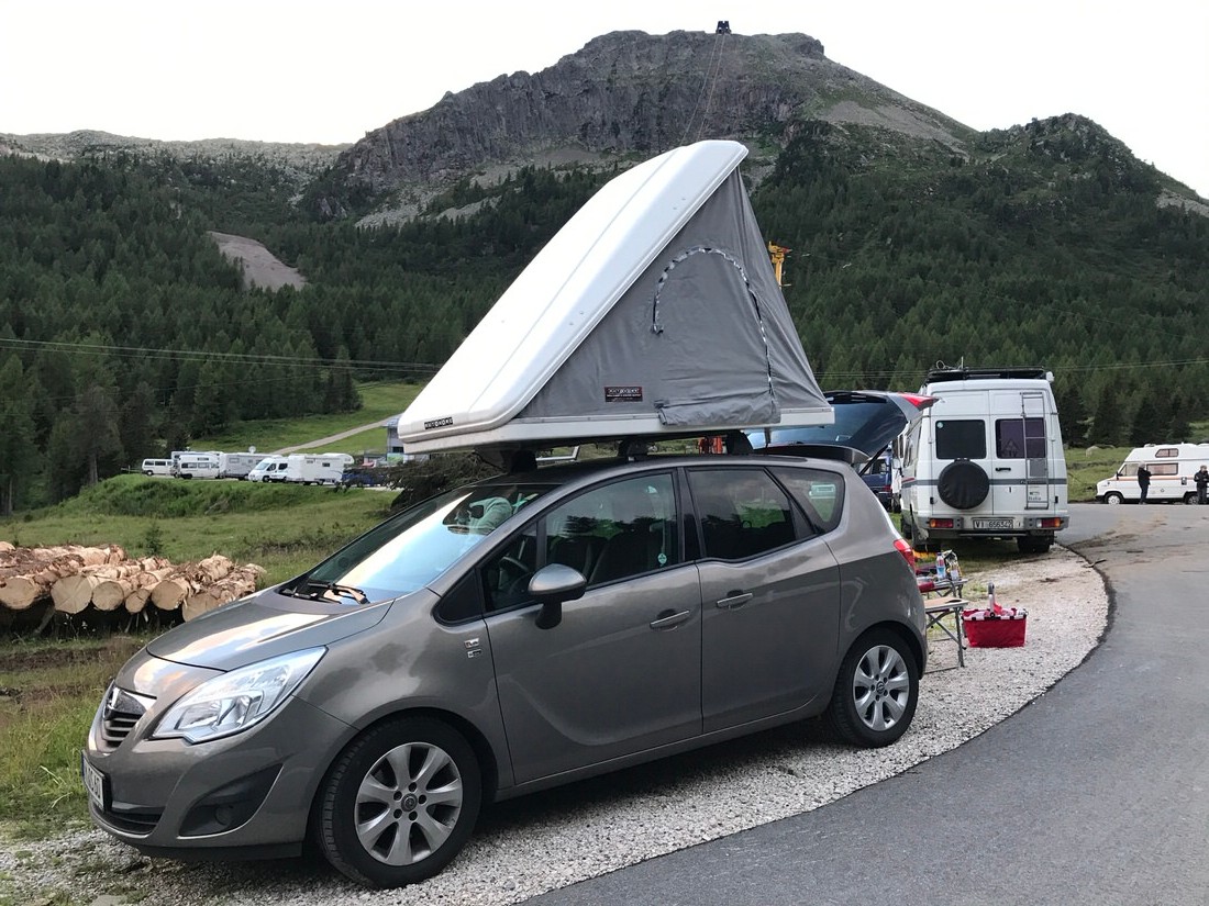Camping vor der Seilbahn am Col Margherita @ Florian Fritz
