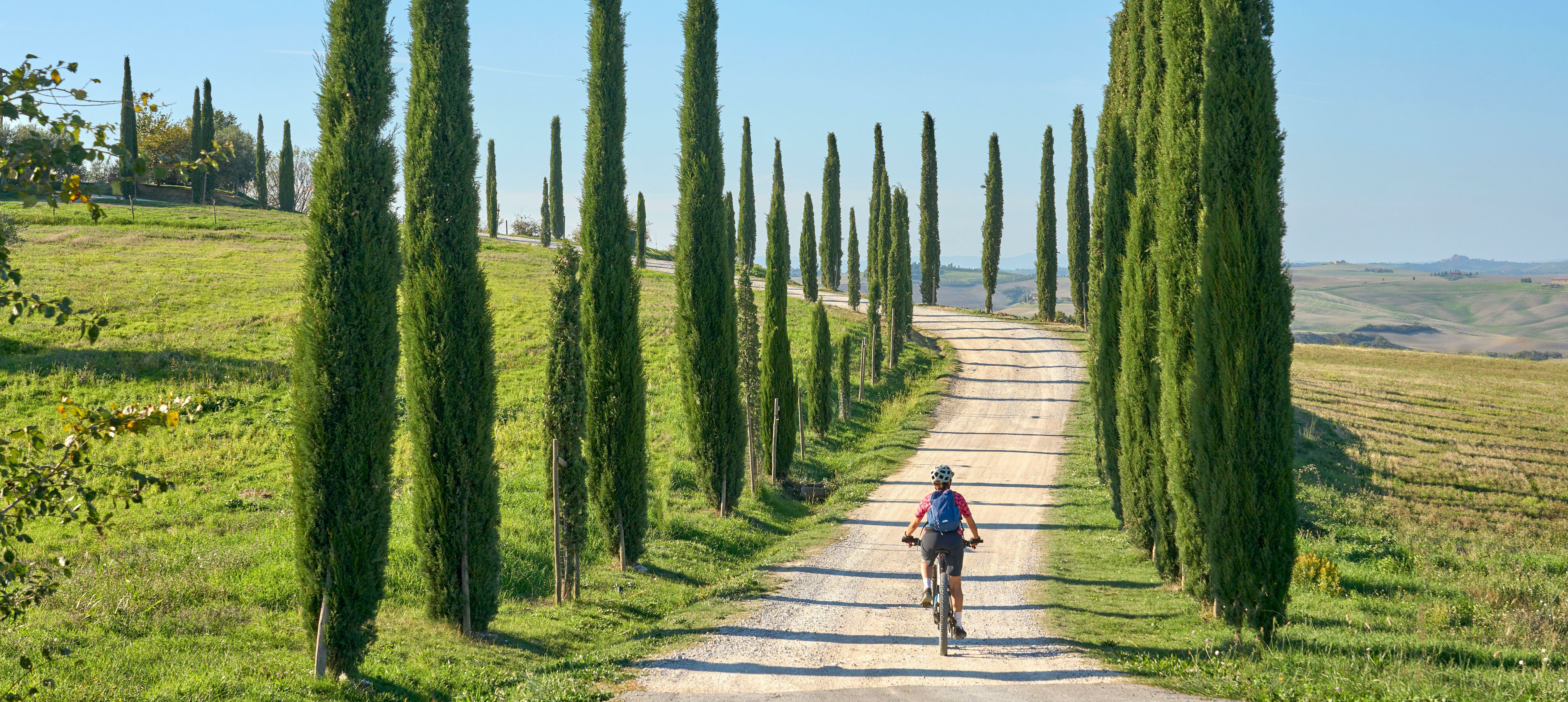 Unterwegs mit dem E-Mountainbike bei Pienza