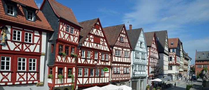 Fachwerk wohin das Auge reicht - Ochsenfurt ist eine der lieblichen Kleinstädte Frankens