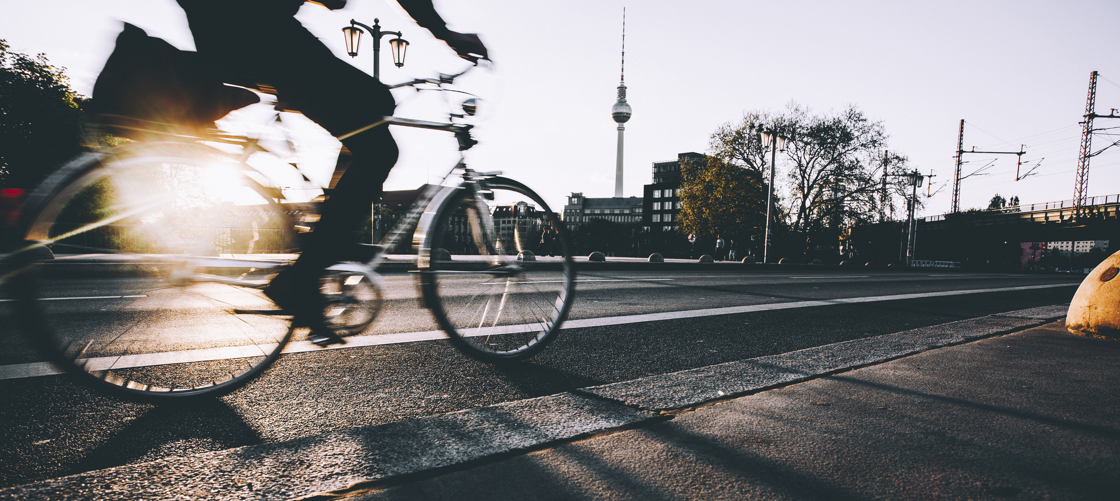 Radfahrer auf der Jannowitzbrücke